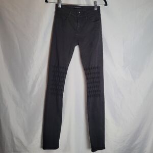 Brokenbow Skinny Emma Black Moto Emo Jeans Women's Size 25 Inseam 31.5
